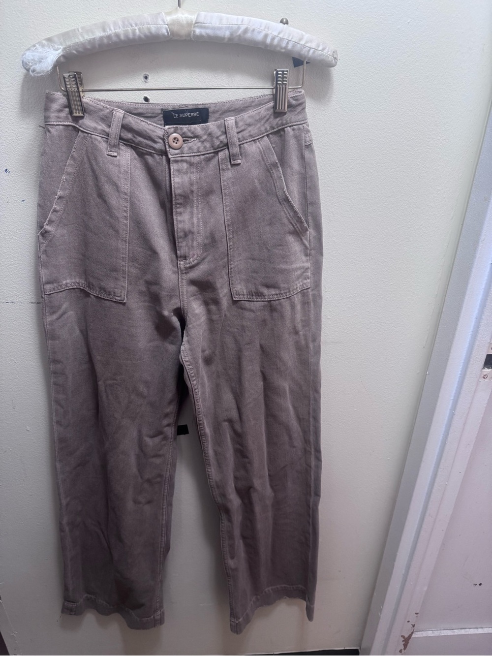 Le Superbe Patch Pocket Cropped Raw Hem Pants size 2